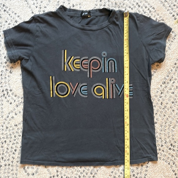 Mother The Boxy Goodie Goodie Tee “Keepin Love Alive” Size Small - Picture 9 of 10